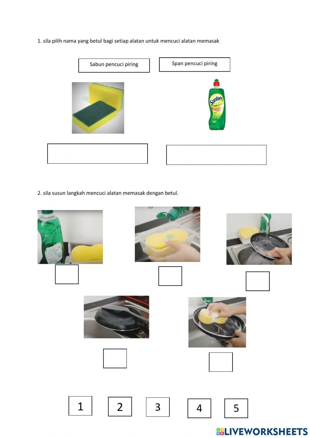 Cara mencuci alatan memasak