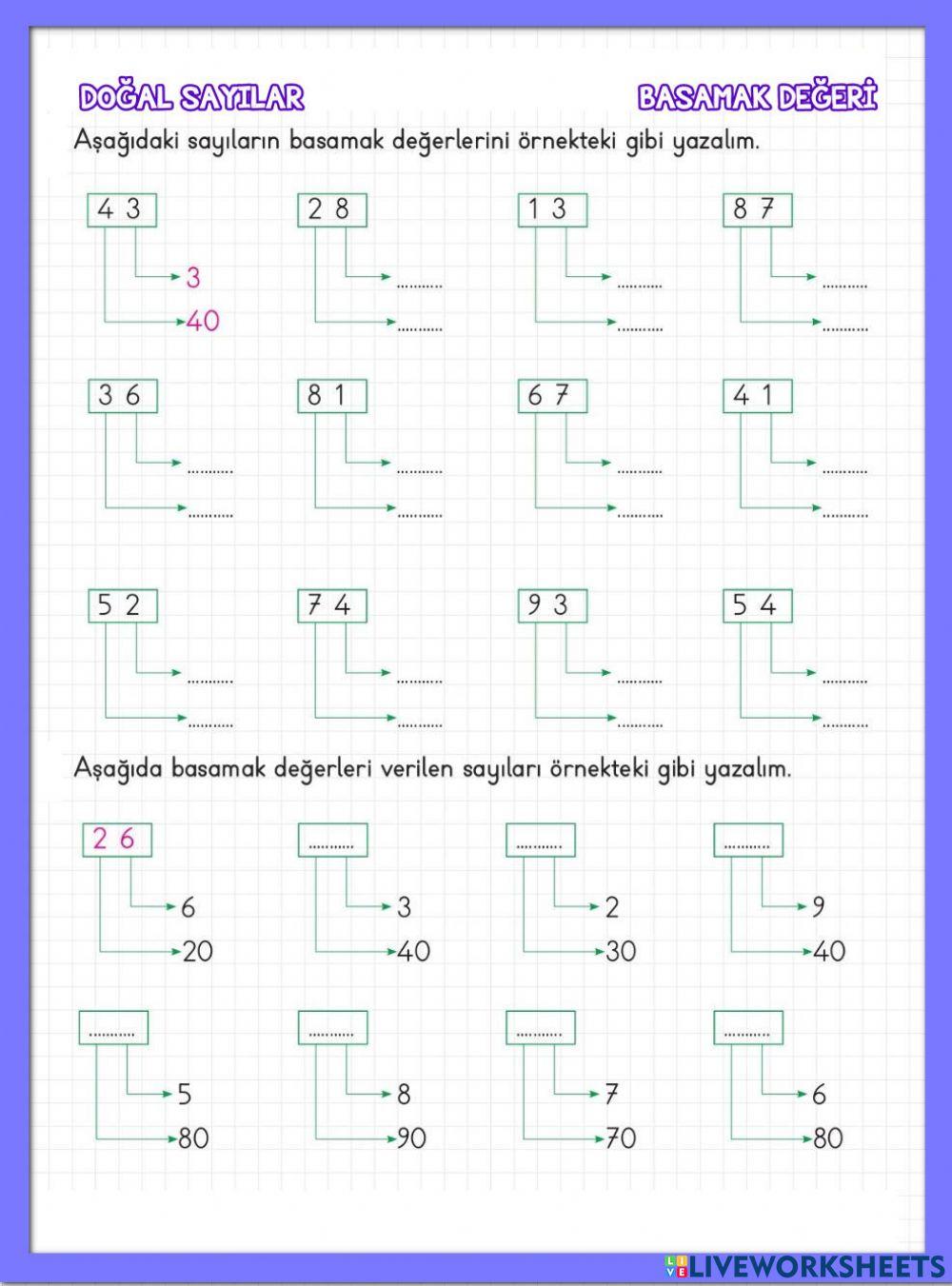 Doğal Sayılar Basamak Değeri-2