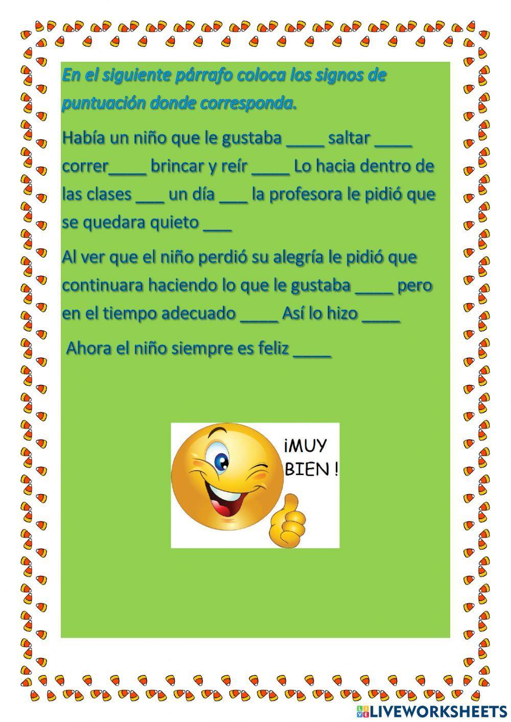 Signos de puntuación ': - .