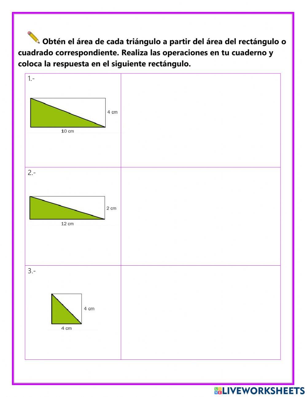 Área del triángulo