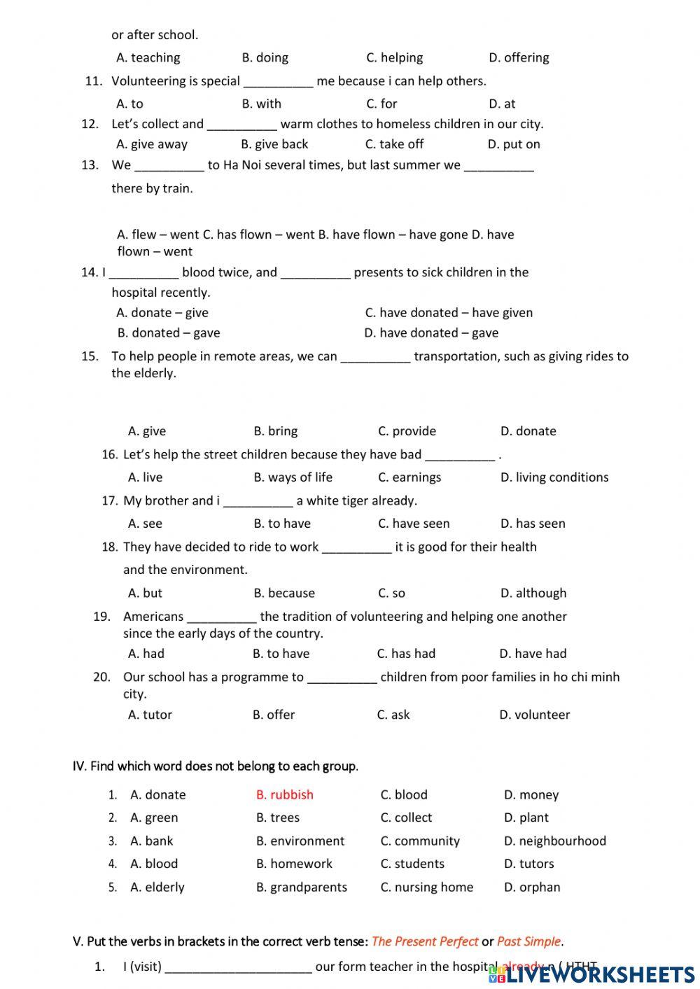 Unit 3 : Community service