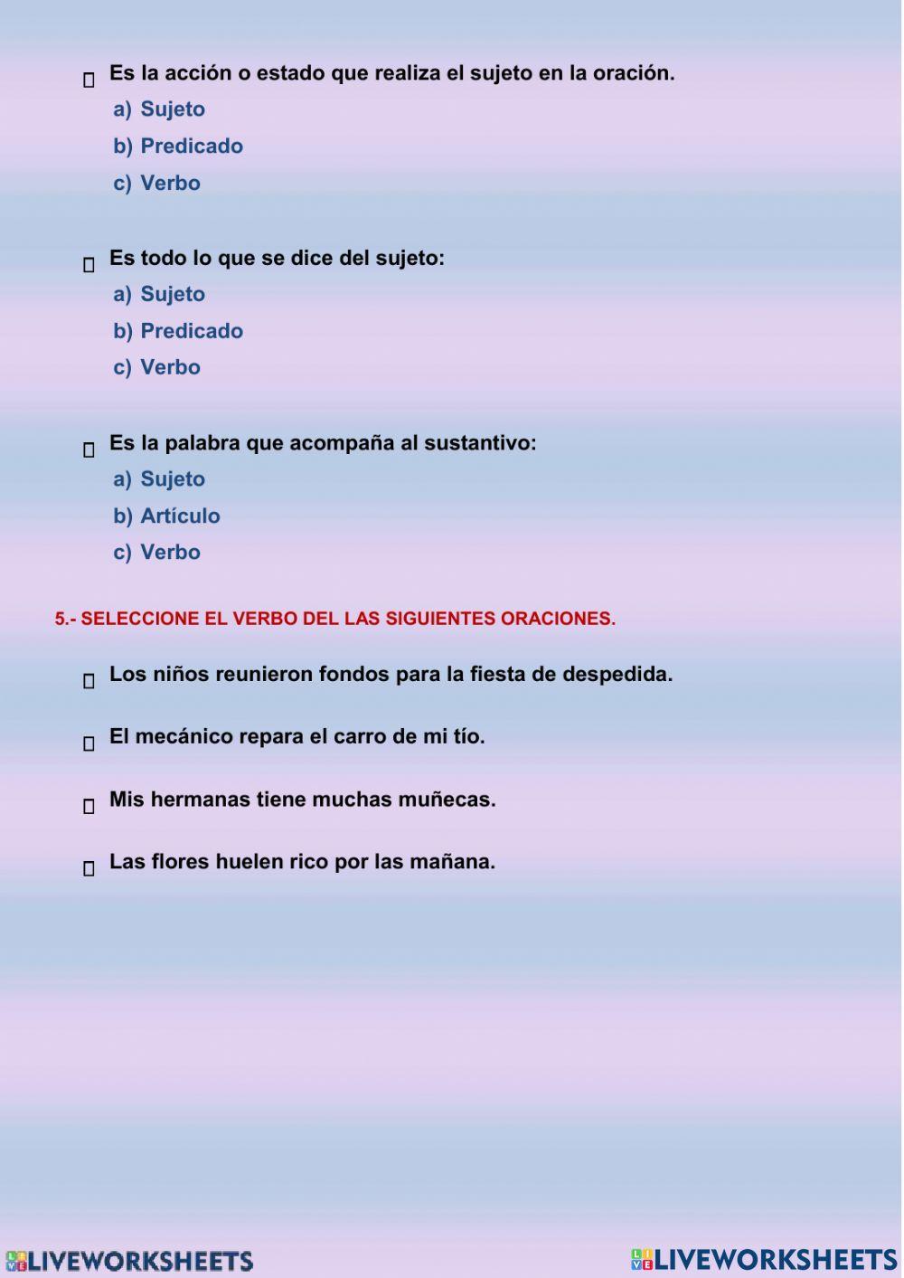 Partes de la oracion