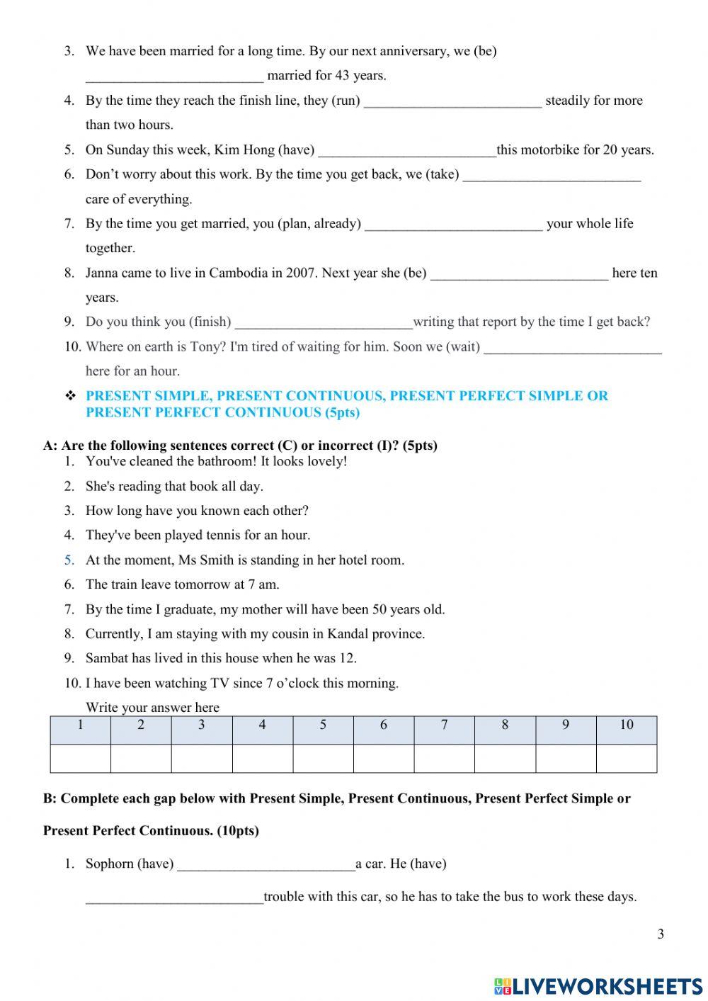 Level 7 Mid-Term Grammar Test