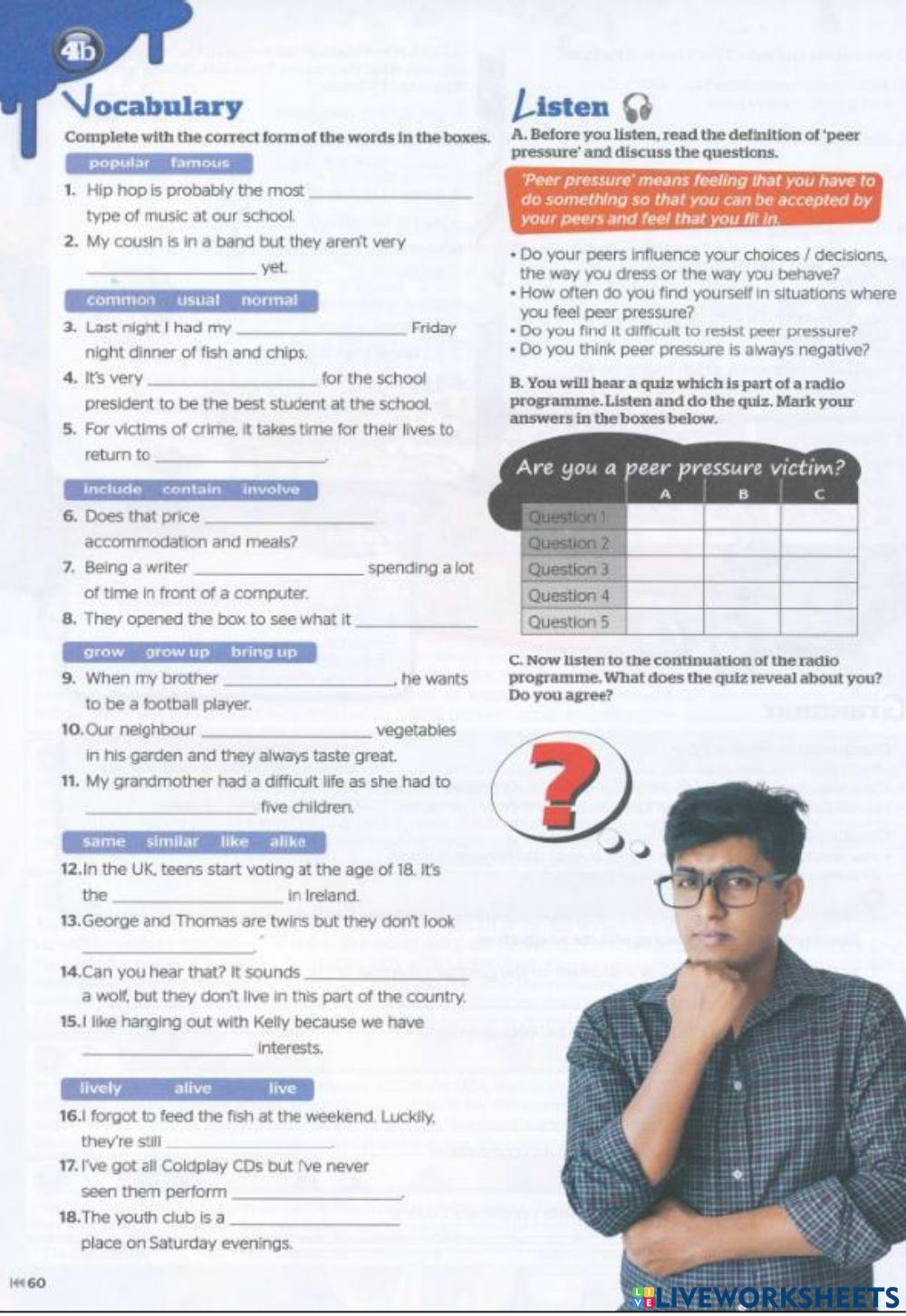 F4 U4 4b Vocabulary (page 60)