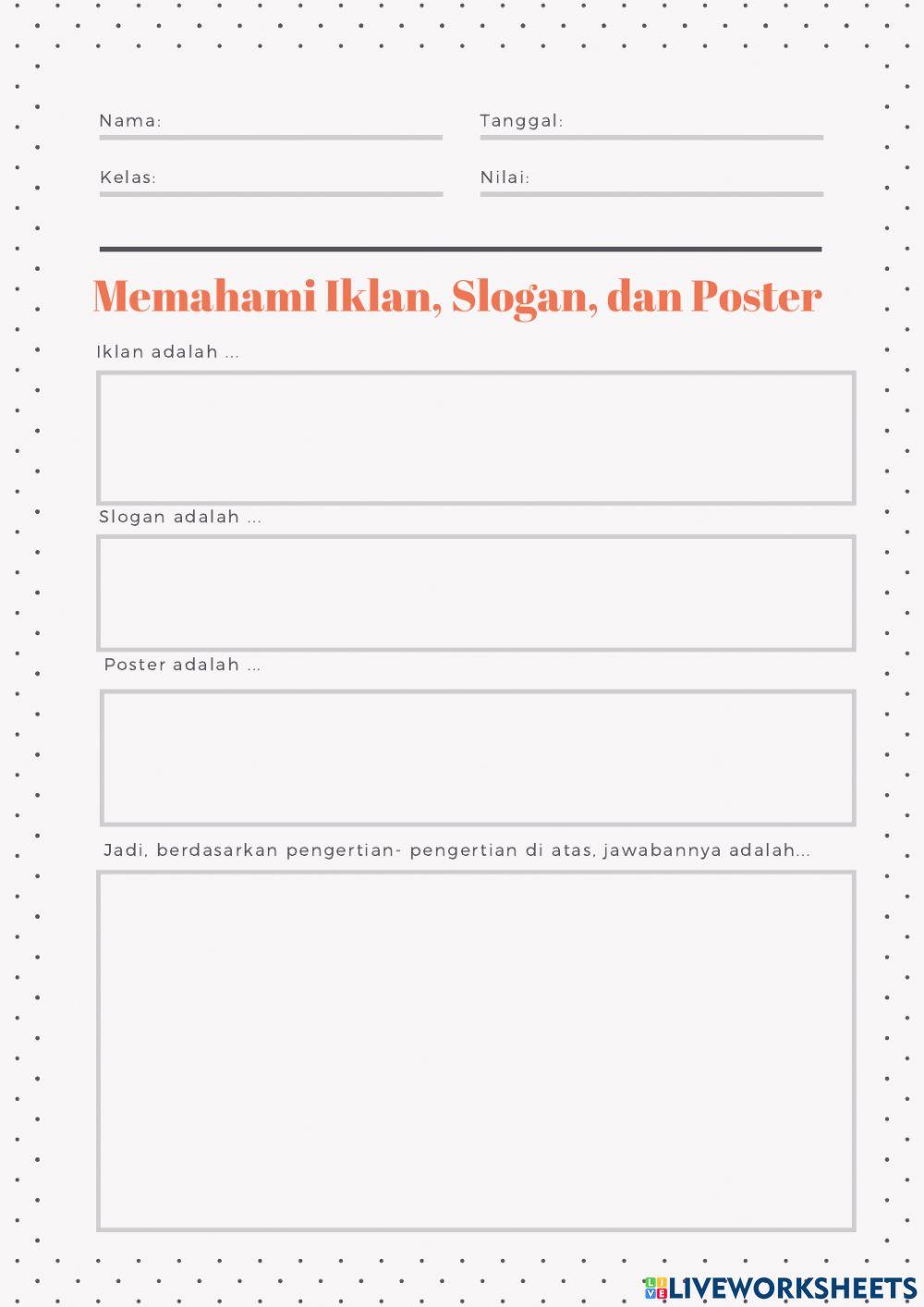 Mengidentifikasi iklan, slogan, dan poster