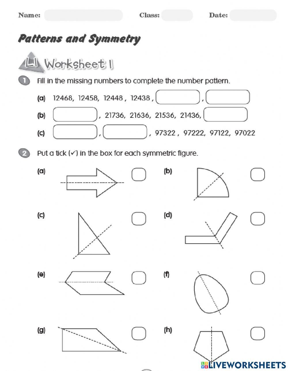 Number Pattern- Symmetry