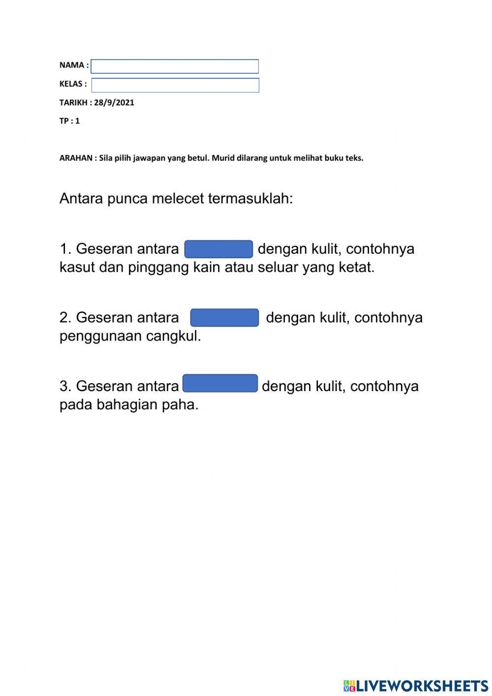 Pendidikan Kesihatan Tahun 5