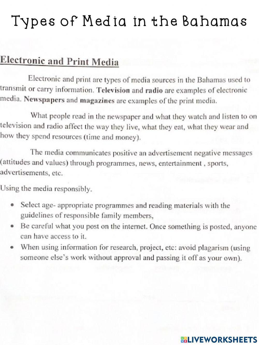 Types of Media in The Bahamas