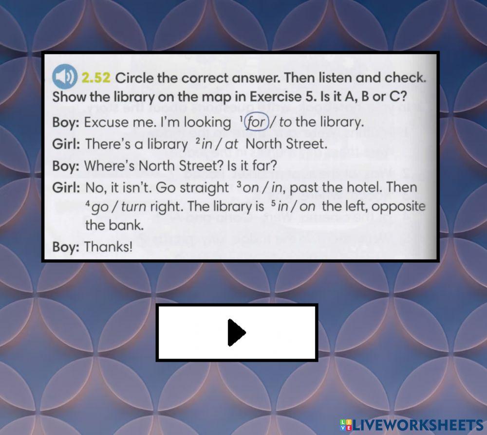 Go getter unit 5 Directions