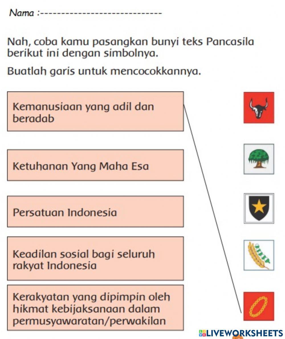 T3 ST1 Pb3 Menjodohkan lambang Pancasila