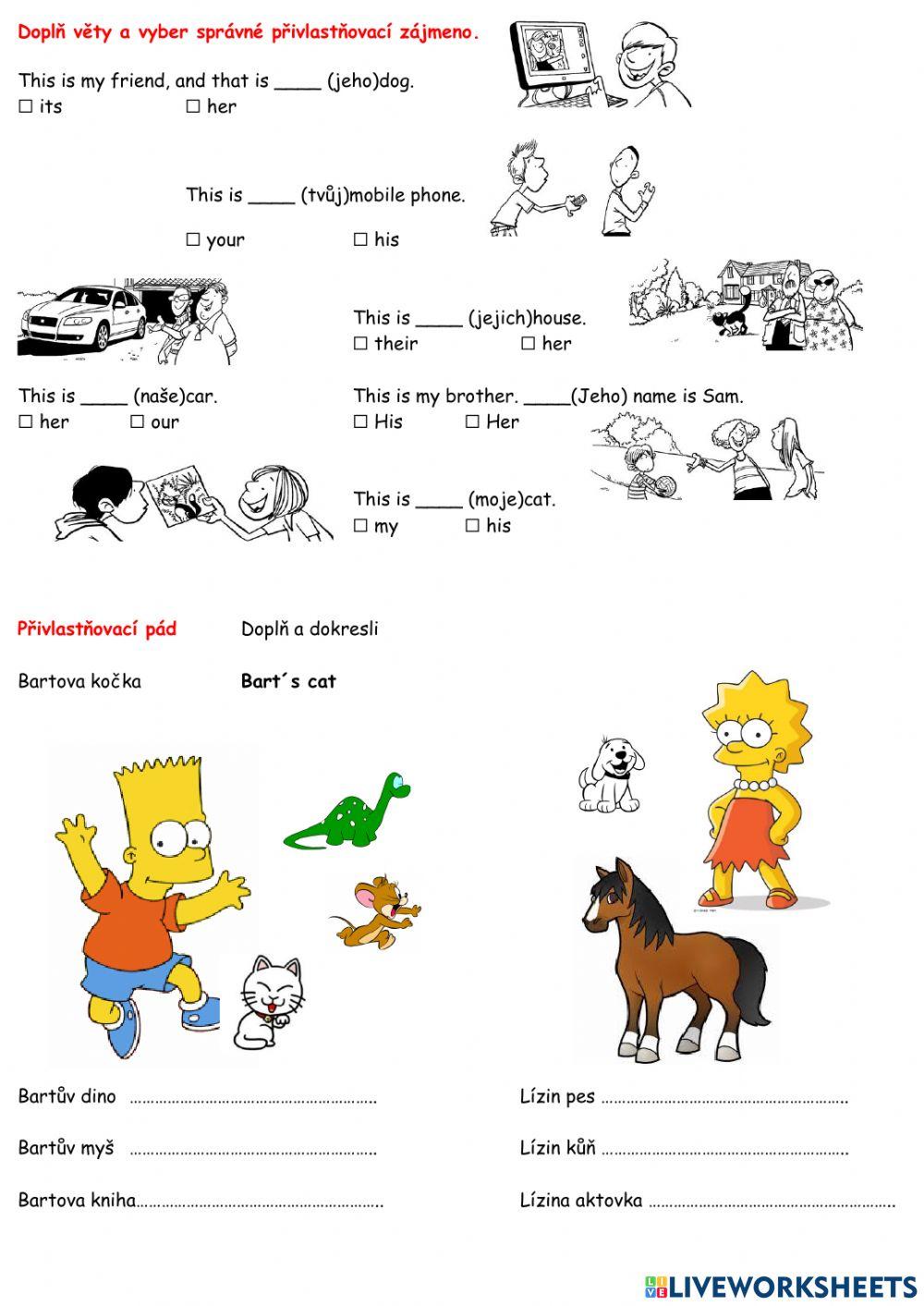 To be, possessive adjectives