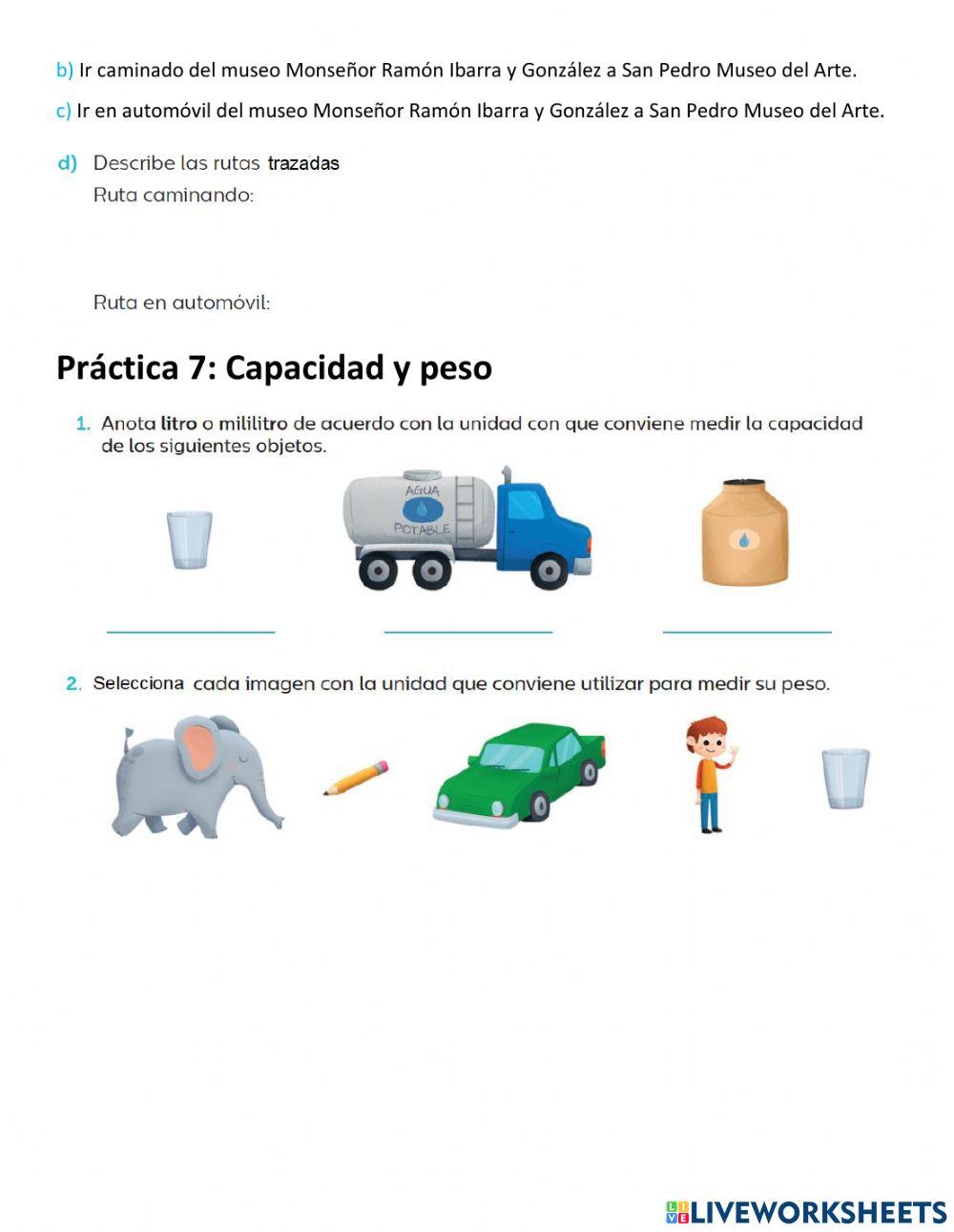 Trayectorias, capacidad y peso