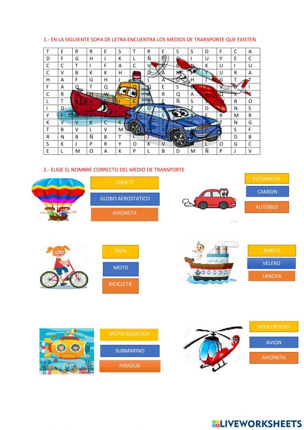 Los medios de transporte