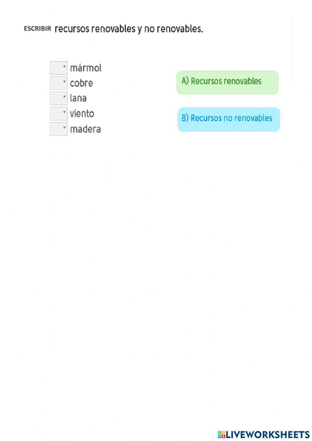 Recursos Renovables y No Renovables