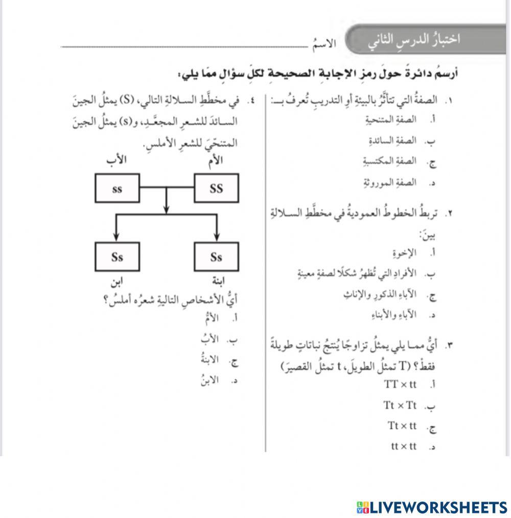 الوراثة والصفات