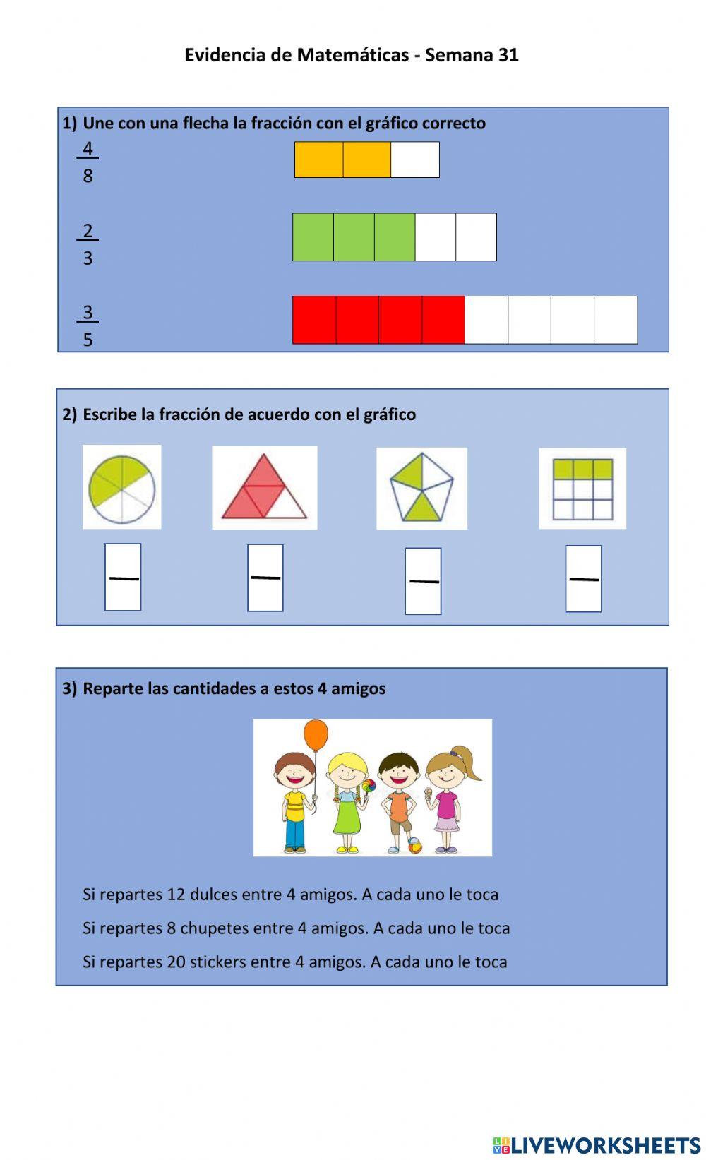 Fracciones y reparto