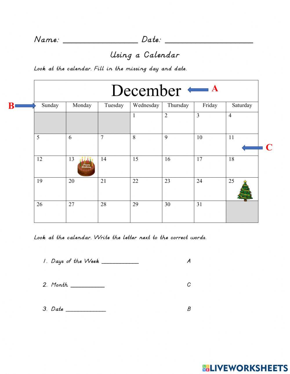 Using a Calendar 3