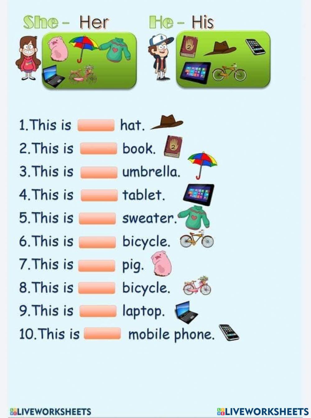 His- her 1458536 | lienphuong_9 | Live Worksheets