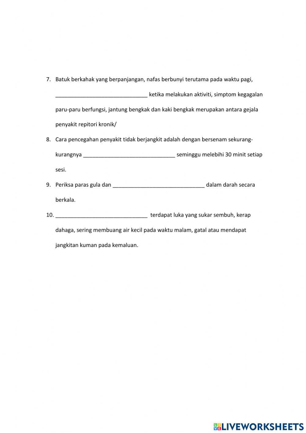 Pjpk tingkatan 2 : PENYAKIT