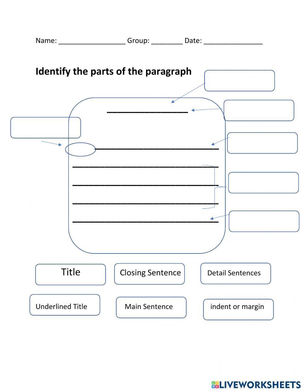 Parts of a paragraph