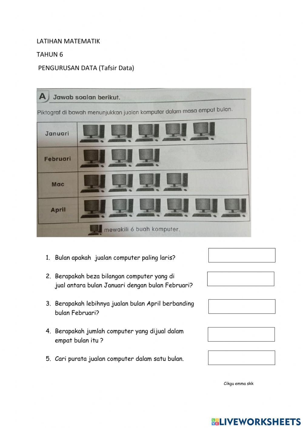 Matematik tahun 6 - pengurusan data