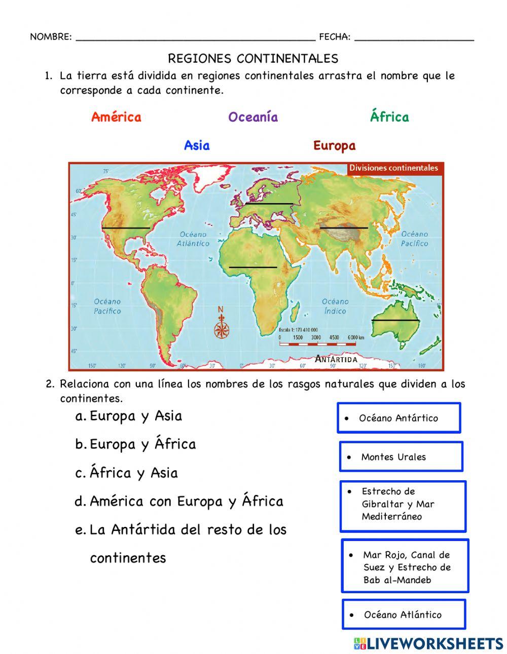 Regiones continentales Regiones continentales