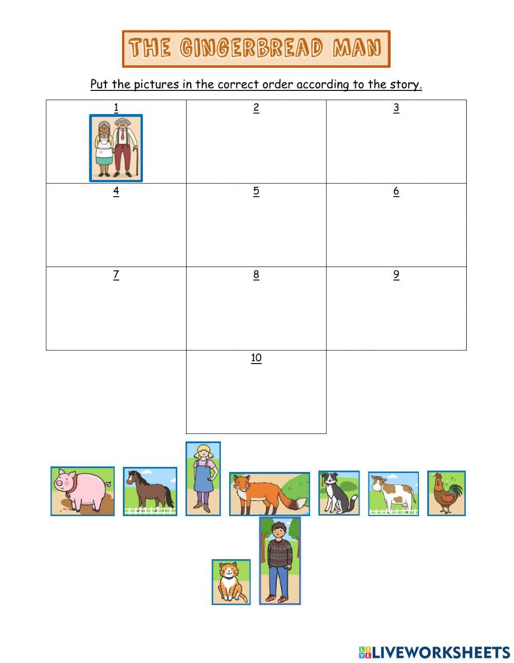 Gingerbread man sequencing
