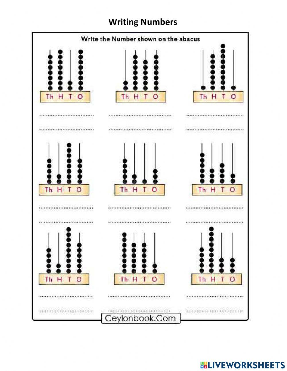 ▼ゆゆページ△ 6729172 | Writing Numbers - Abacus | Hutchinson |
