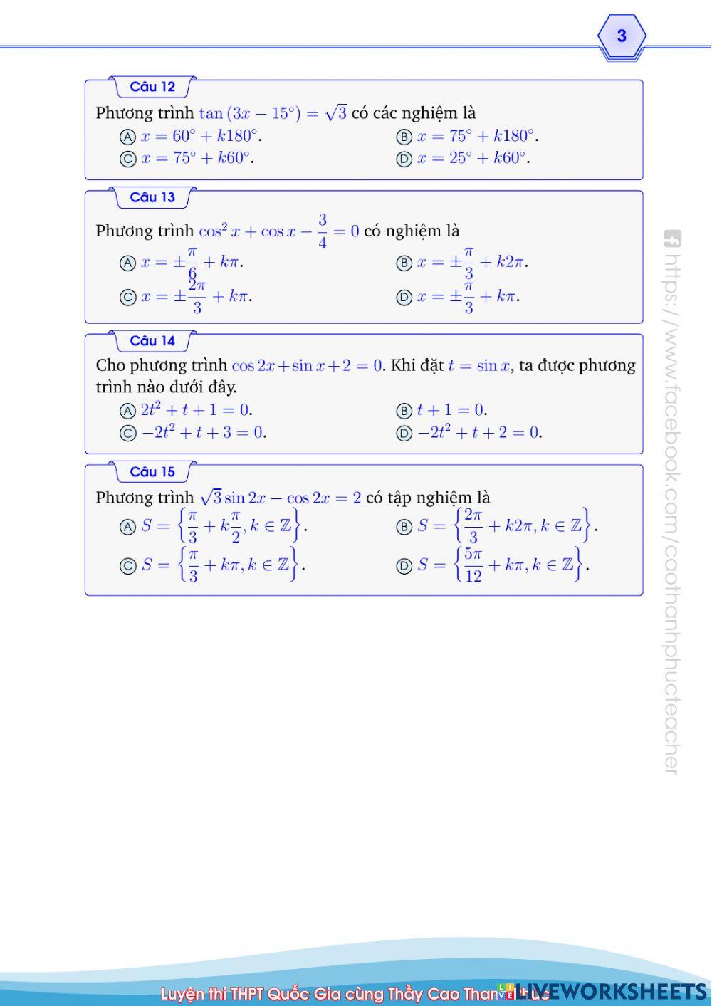 KTTX Tháng 09 Đại số 11 Lớp 11B8