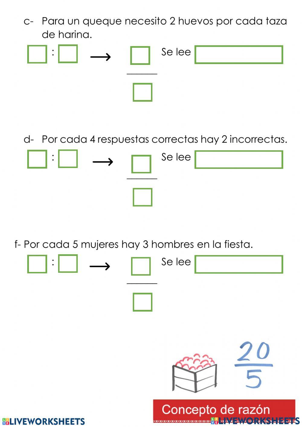 Razones y proporciones