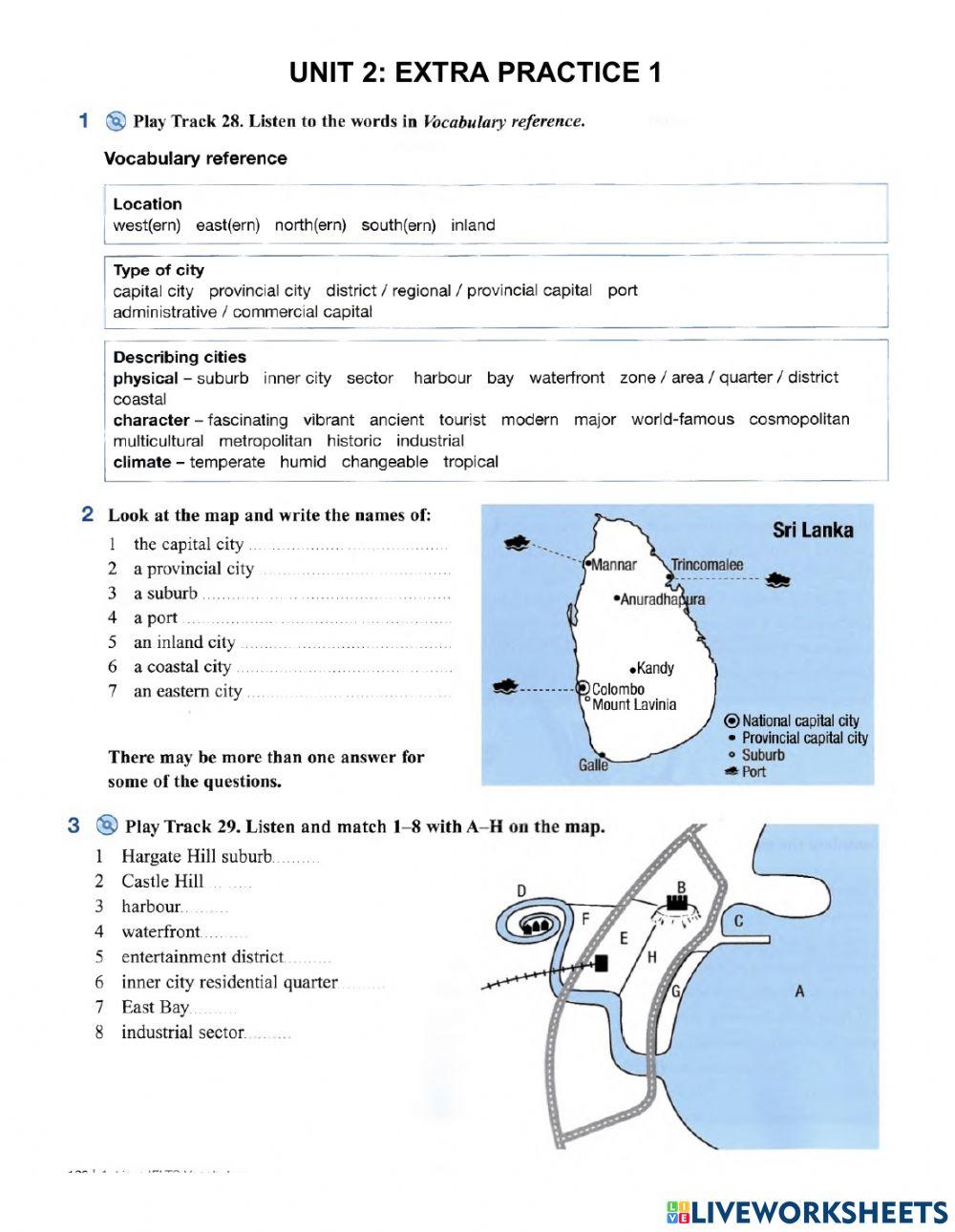 Unit 2: Vocab Extra Practice worksheet | Live Worksheets
