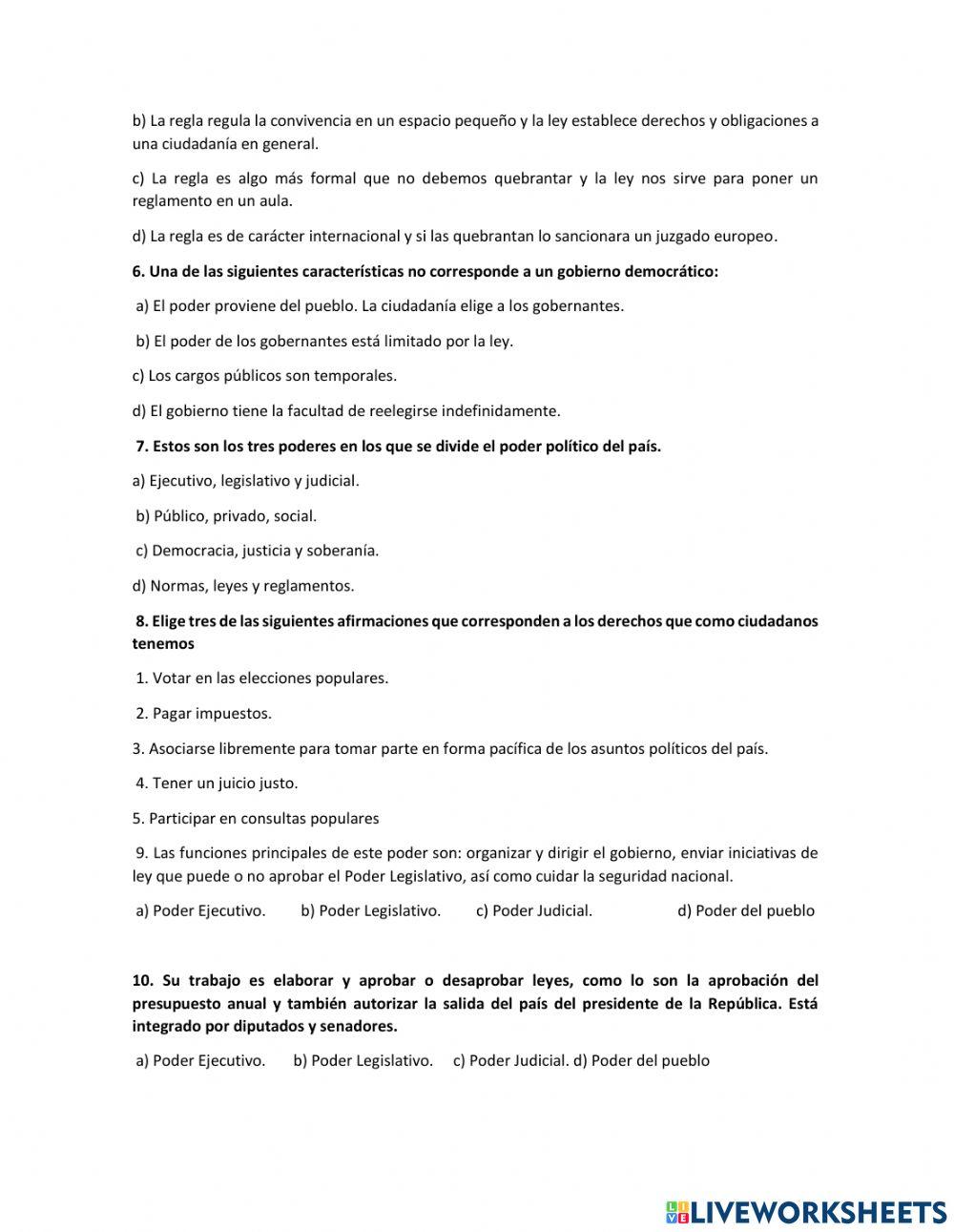Examen diagnostico de formación cívica y ética
