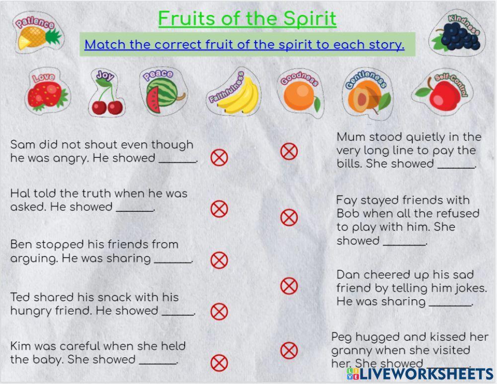 The Fruits of the Spirit The Fruits of the Spirit