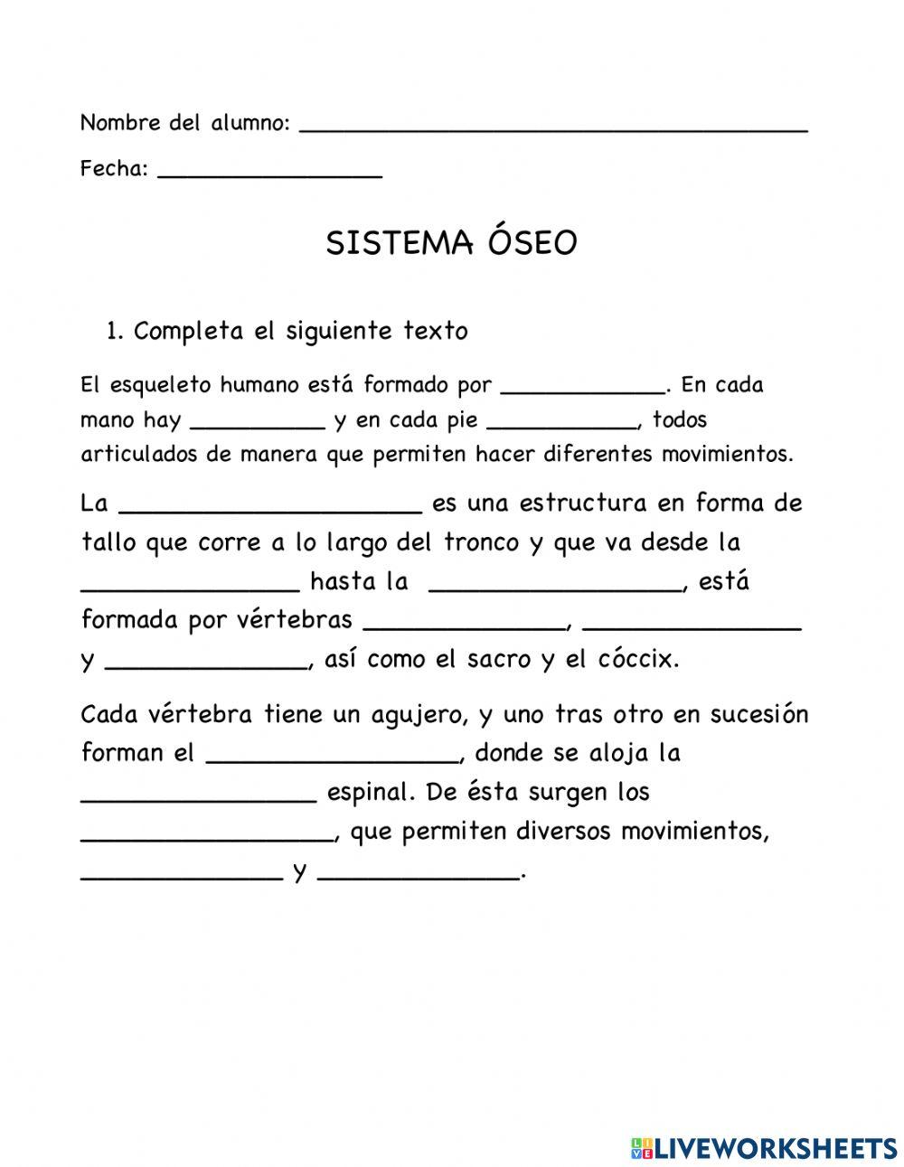 Sistea óseo Sistea óseo