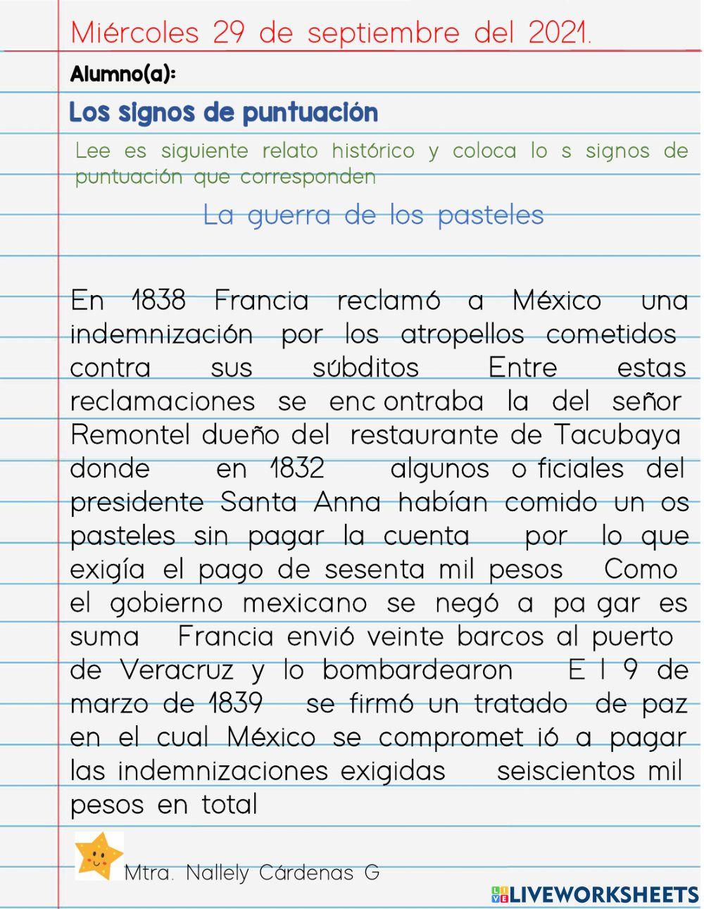 Los signos de puntación