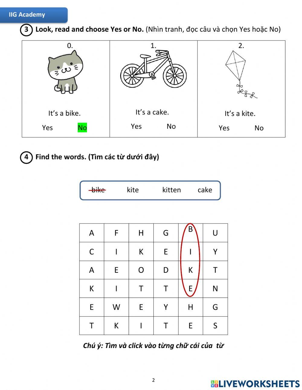 IIG-Grade 2-Worksheet 4