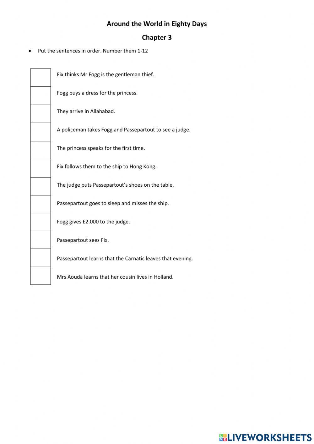 Around the World in 80 days - Chapter 3