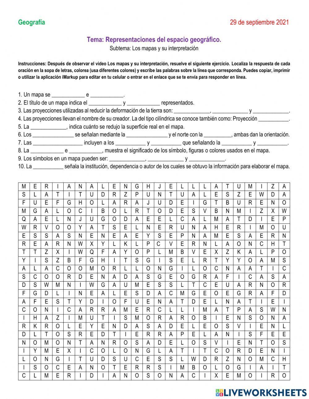 Los mapas y su interpretación