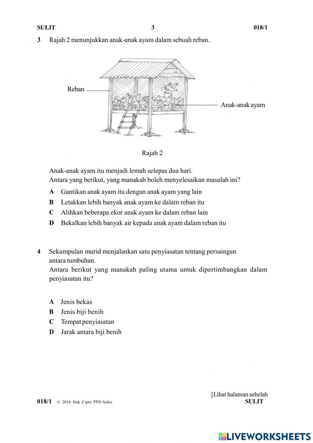 Soalan Y6 Paper 1 Part 1
