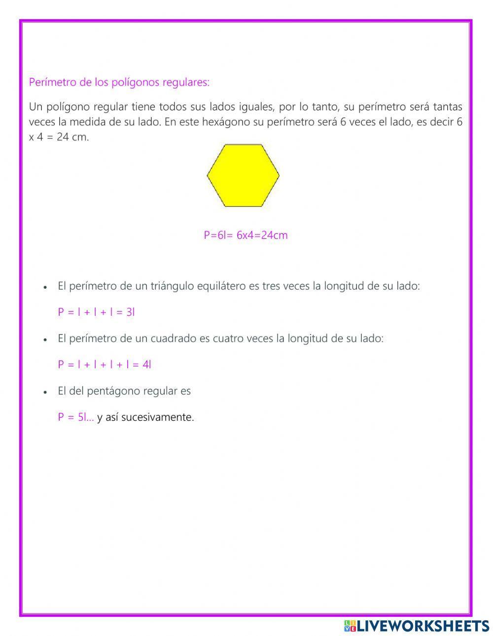 Perímetro de polígonos Perímetro de polígonos