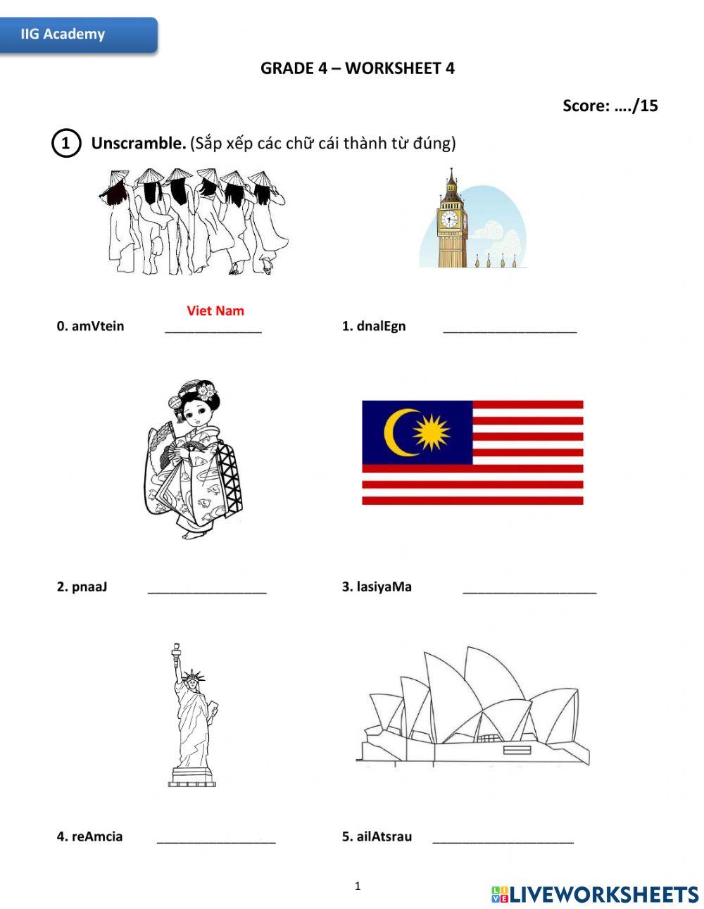 IIG-Grade 4-Worksheet 4