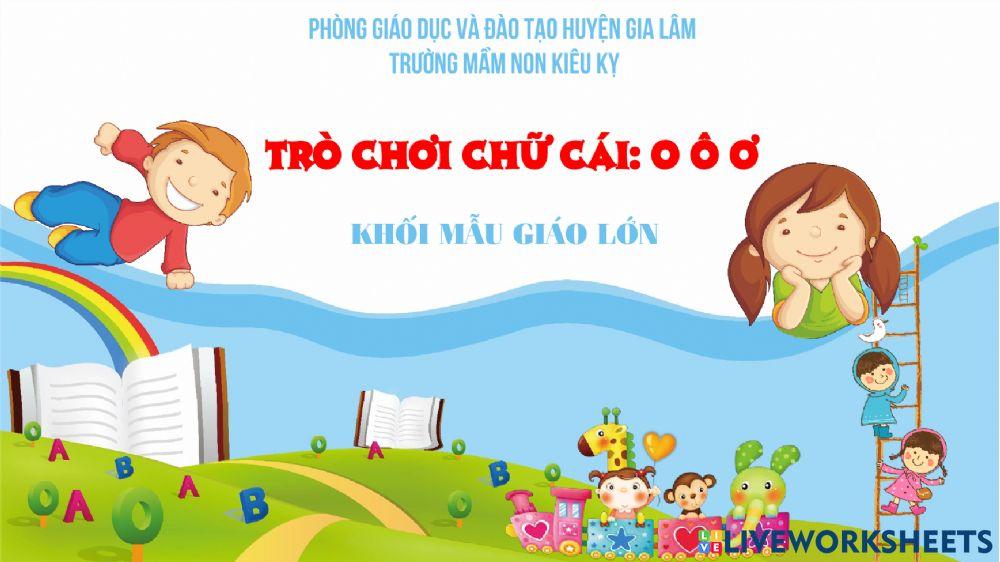 Trò chơi với chữ o ô ơ
