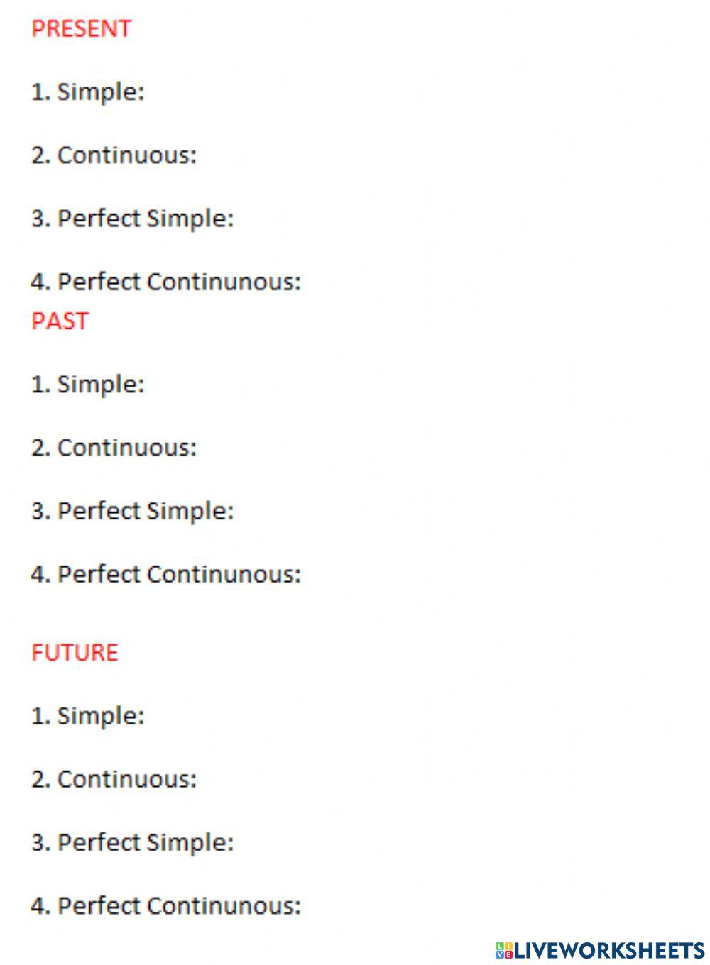 Auxiliaries for Tenses