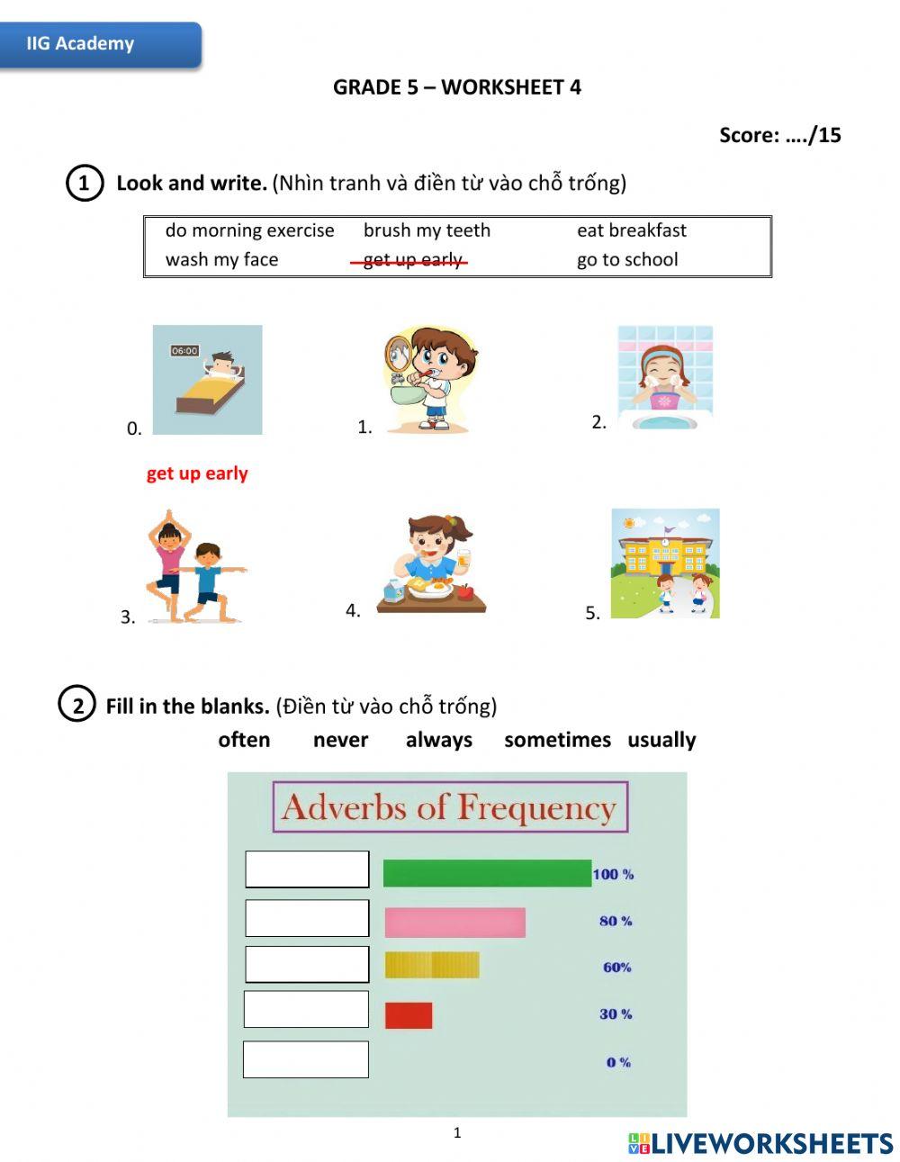 IIG-Grade 5-Worksheet 4