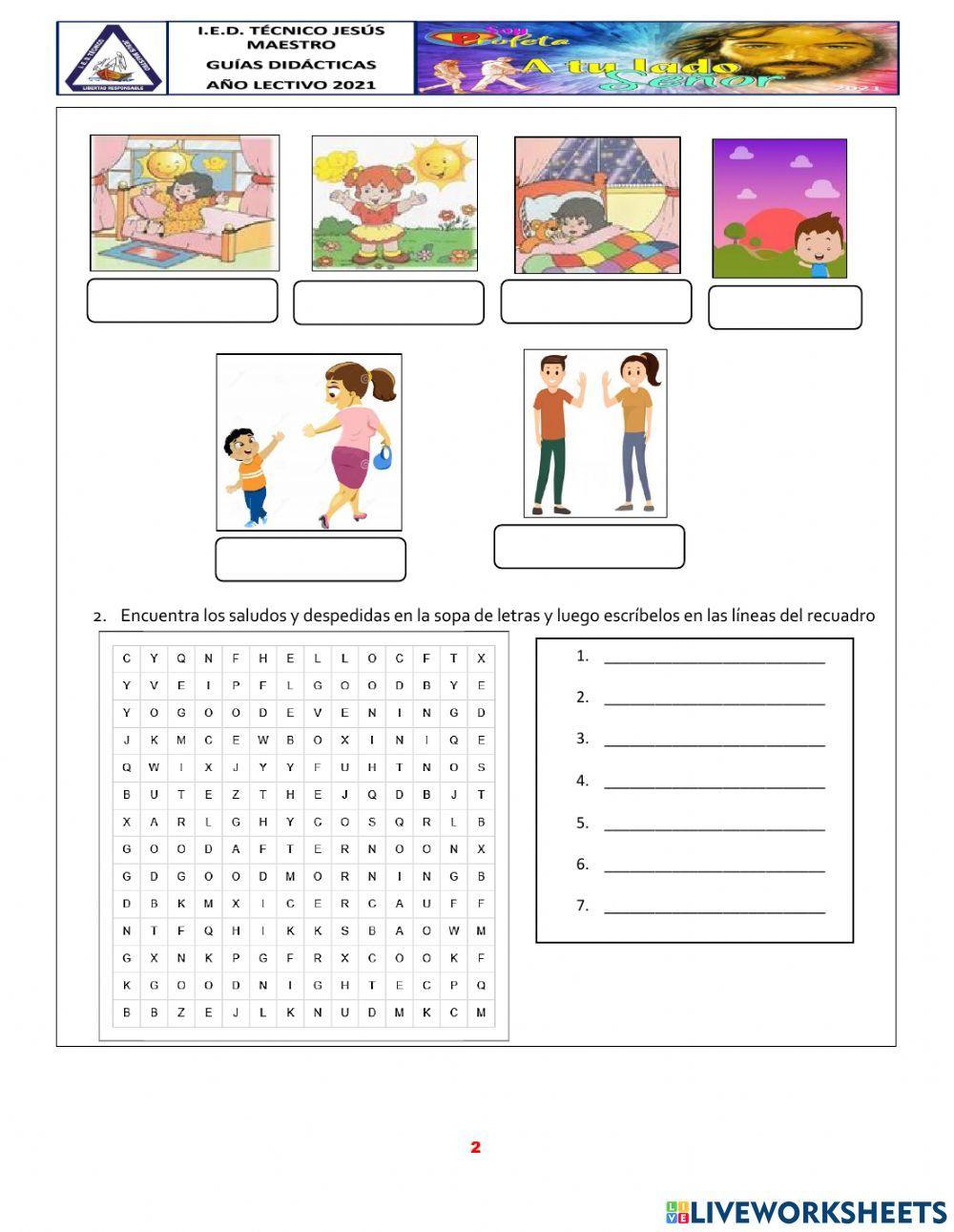 Greetings and farewells