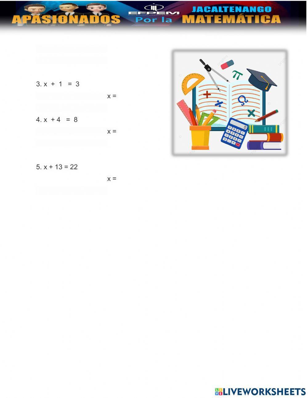 Ecuaciones equivalentes