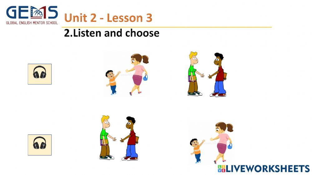 Eu starter - unit 2 - lesson 3 +4