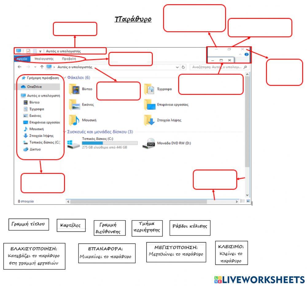 Παραθυρο υπολογιστη