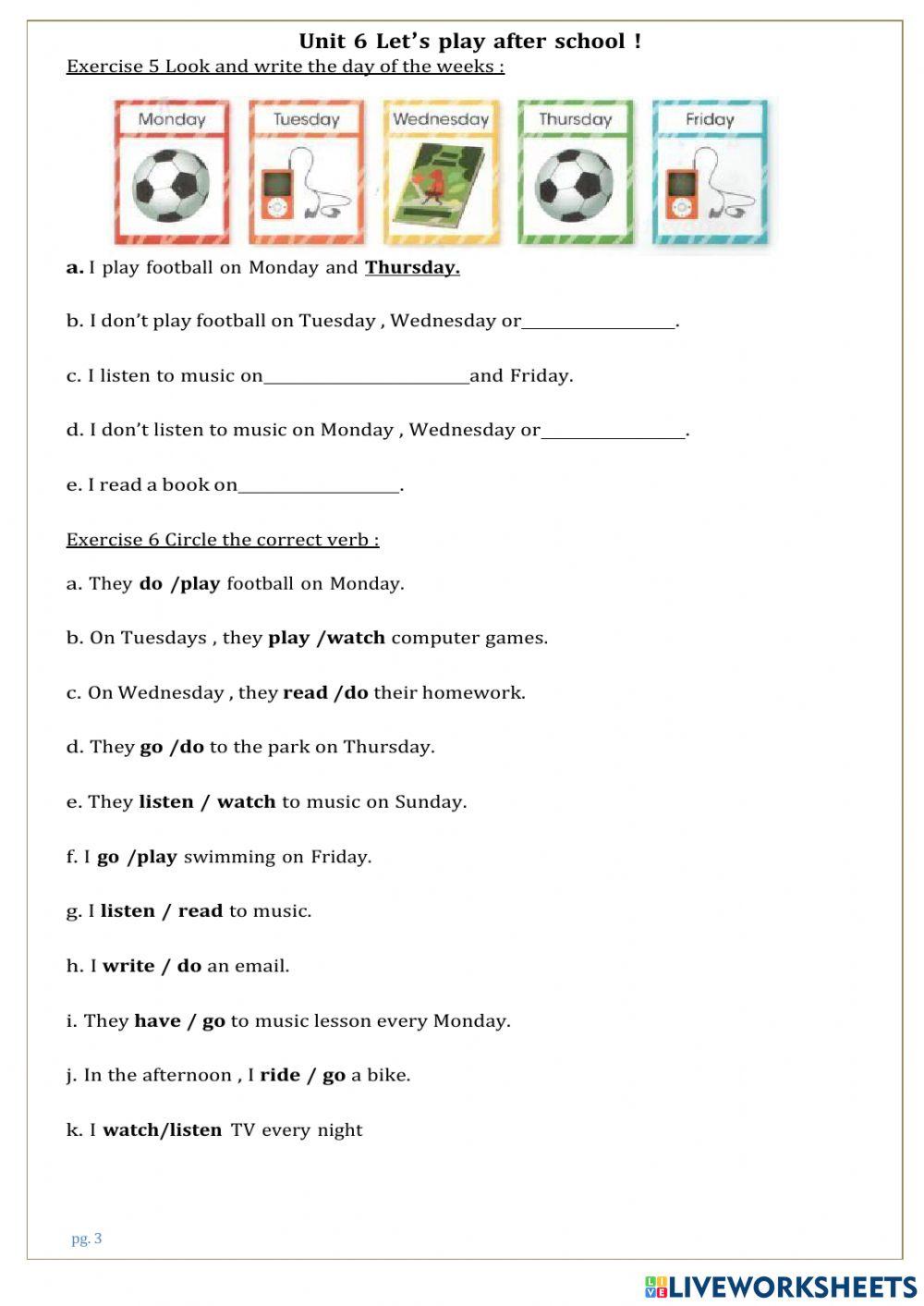 Fam2 - U6 - After school