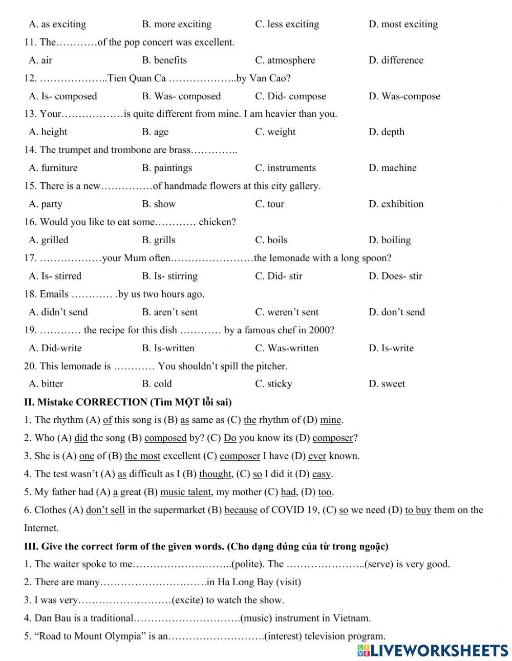 Grade 6- September Test